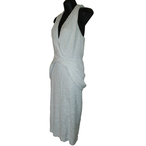 Badgley Mischka Dress Womens Plus 16 White Party Formal Gown Sparkly Peplum Text - Picture 2 of 16